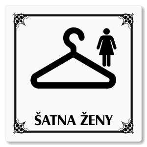 Šatna ženy, 118x118mm, bílá, Nebraska